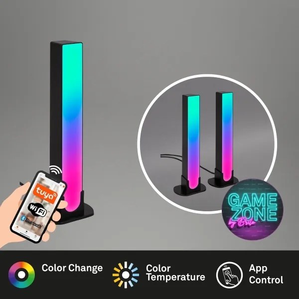 Brilo - KÉSZLET 2x LED RGBIC Dimmelhető asztali lámpa LED/12W/230V 3000-6500K Wi-Fi Tuya