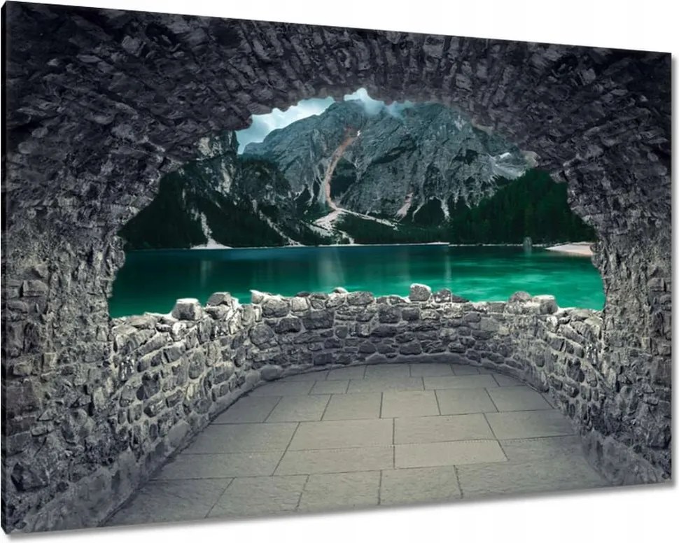 Vászonkép 120x80 Hegyi tó Tájkép