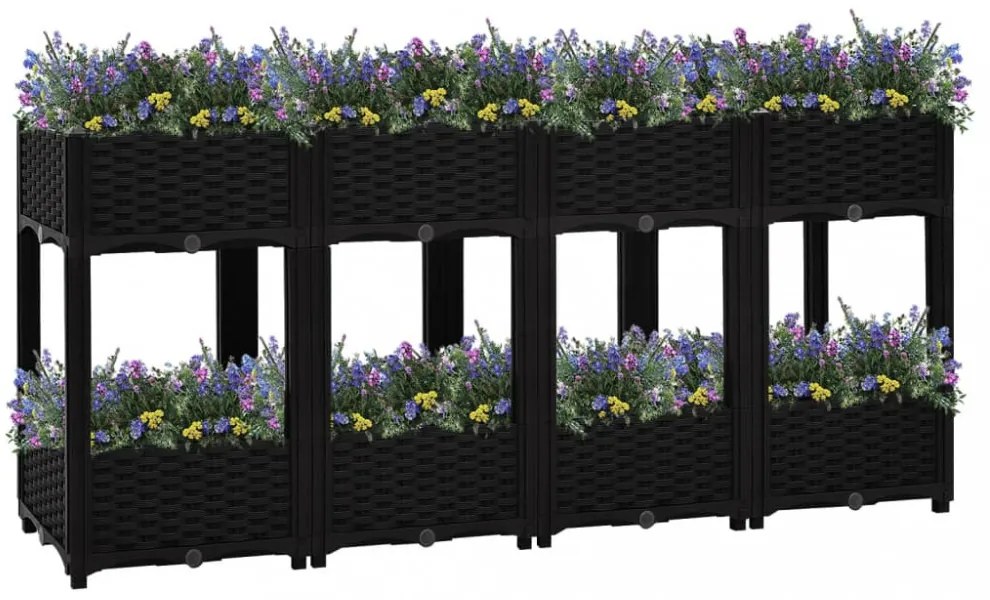 vidaXL polipropilén magaságyás 160 x 40 x 71 cm