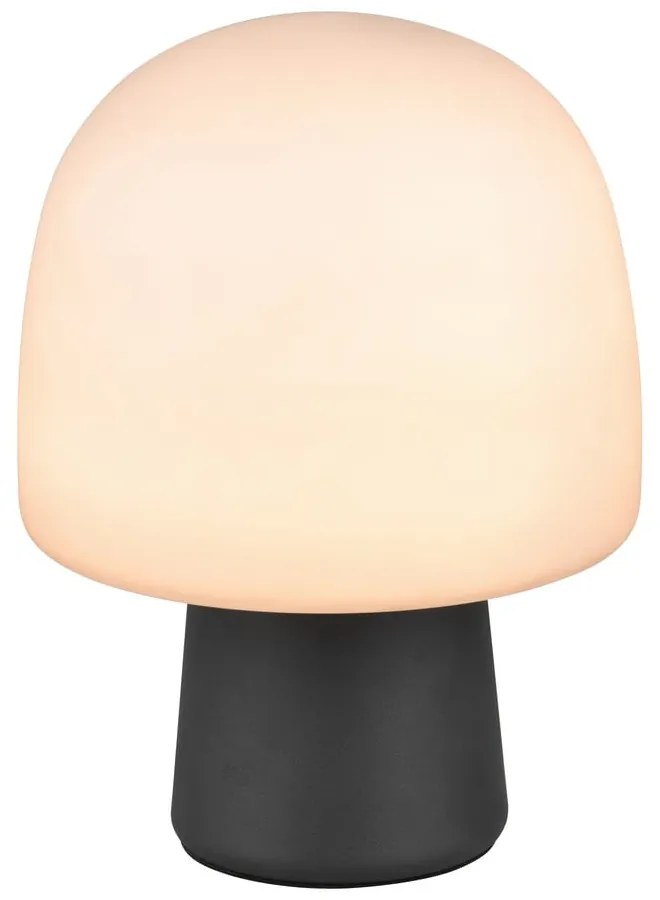 Fekete-fehér asztali lámpa üveg búrával (magasság 27 cm) Steen – Trio