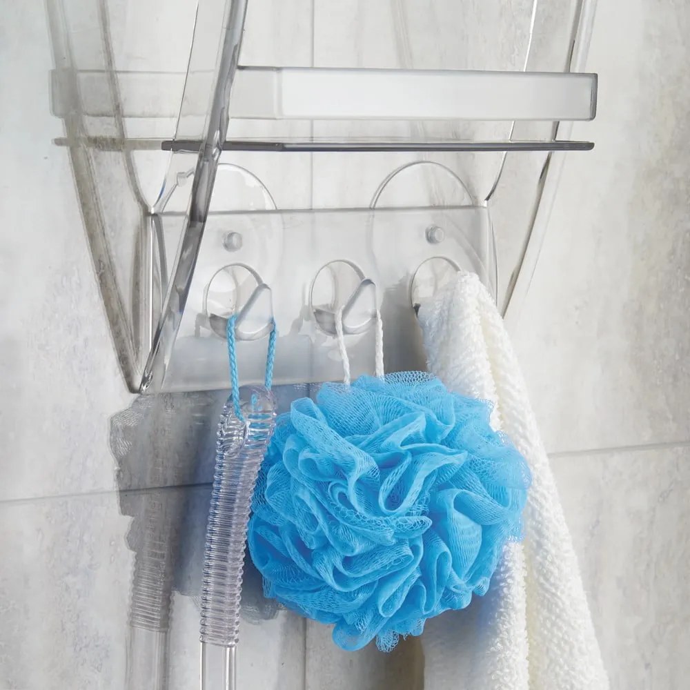 Átlátszó felakasztható fürdőszobapolc, 23 x 73 cm - iDesign