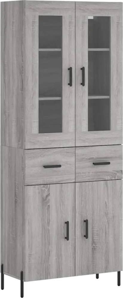 vidaXL szürke sonoma szerelt fa magasszekrény 69,5 x 34 x 180 cm