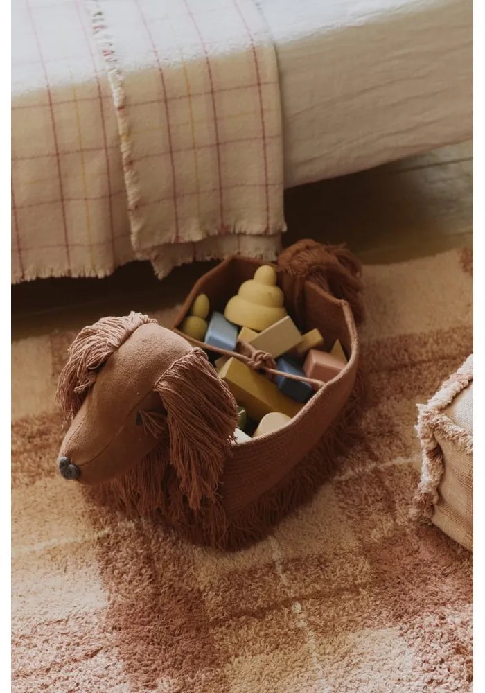 Világos rózsaszín pamut gyerek ágytakaró 140x200 cm Tartan Rose – Lorena Canals