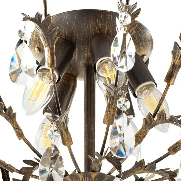 ONLI - Mennyezeti lámpa TERESA 5xE14/6W/230V bronzszínű