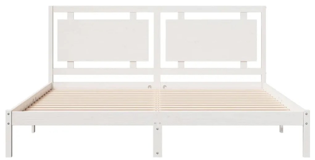 fehér tömör fa extra hosszú ágykeret matrac nélkül 200 x 220 cm