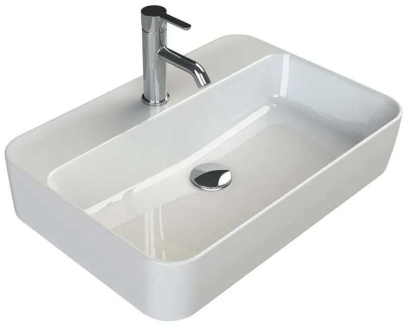 CeraStyle HERA - PULTRA ültethető - Top Counter - porcelán mosdó - 60 x 42 cm