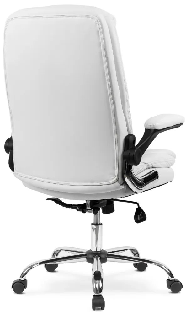 Irodai Forgószék Fehér Eco-bőr kárpittal. PARIS