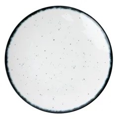 24 darabos porcelán étkészlet, fehér/fekete