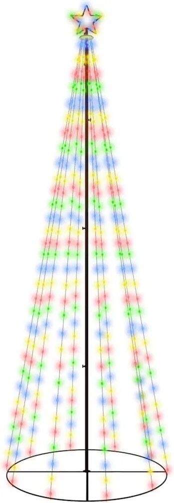 vidaXL kúp alakú karácsonyfa 310 színes LED-del 100 x 300 cm
