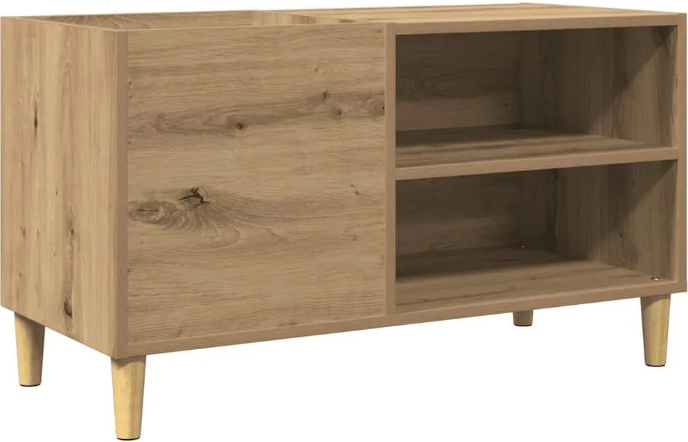 vidaXL kézműves tölgy színű szerelt fa hanglemezszekrény 84,5x38x48 cm