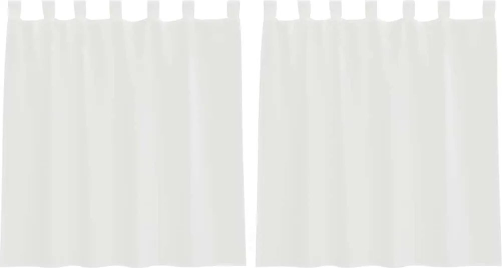 vidaXL 2 db fehér fátyolfüggönyök hurokkal 140x140 cm