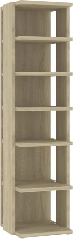 vidaXL sonoma tölgy színű szerelt fa cipőszekrény 27,5 x 27 x 102 cm
