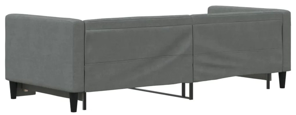 sötétszürke szövet kihúzható heverő 80 x 200 cm