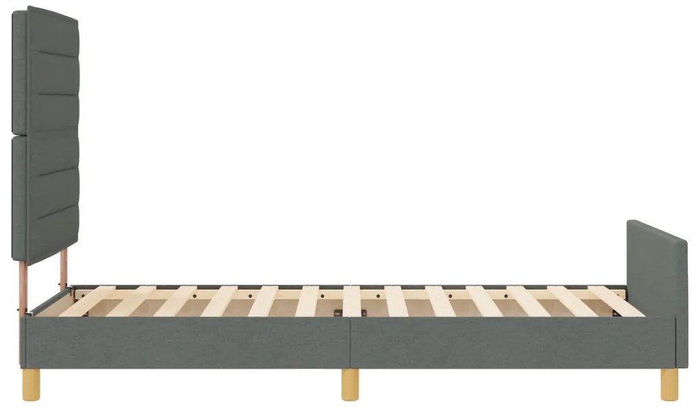 Sötétszürke Szövet Ágykeret 90x200 cm