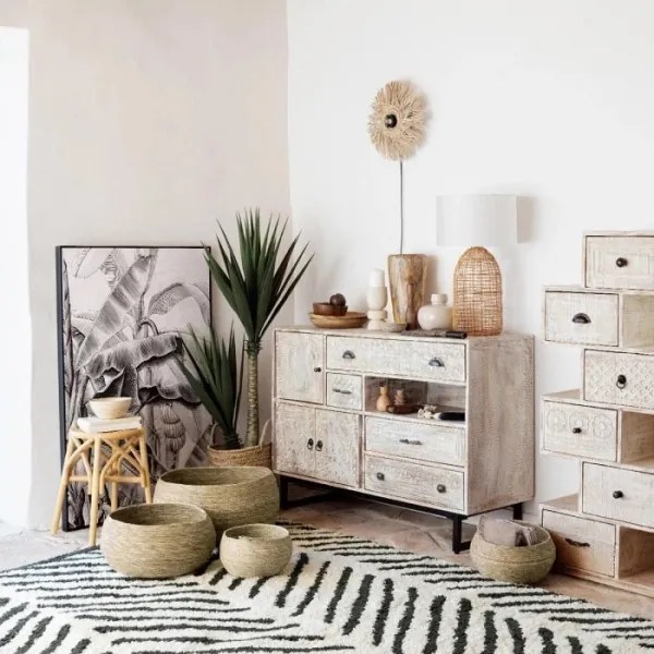 Atmosphera - Fali lámpa TEA 1xE27/60W/230V szalma