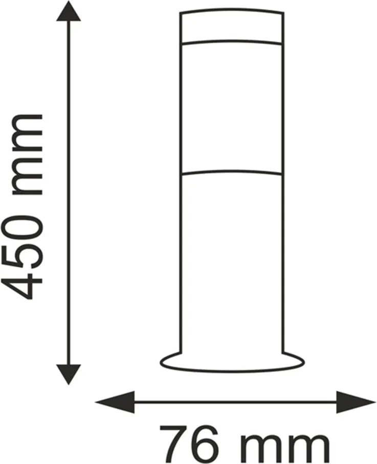 POLUX 200501 LIVIA Modern Kültéri Állólámpa Szatén E27 IP44