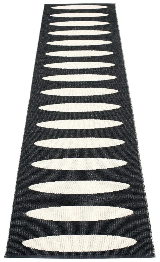 Fekete kültéri-beltéri futószőnyeg 70x300 cm Ella Black – Pappelina