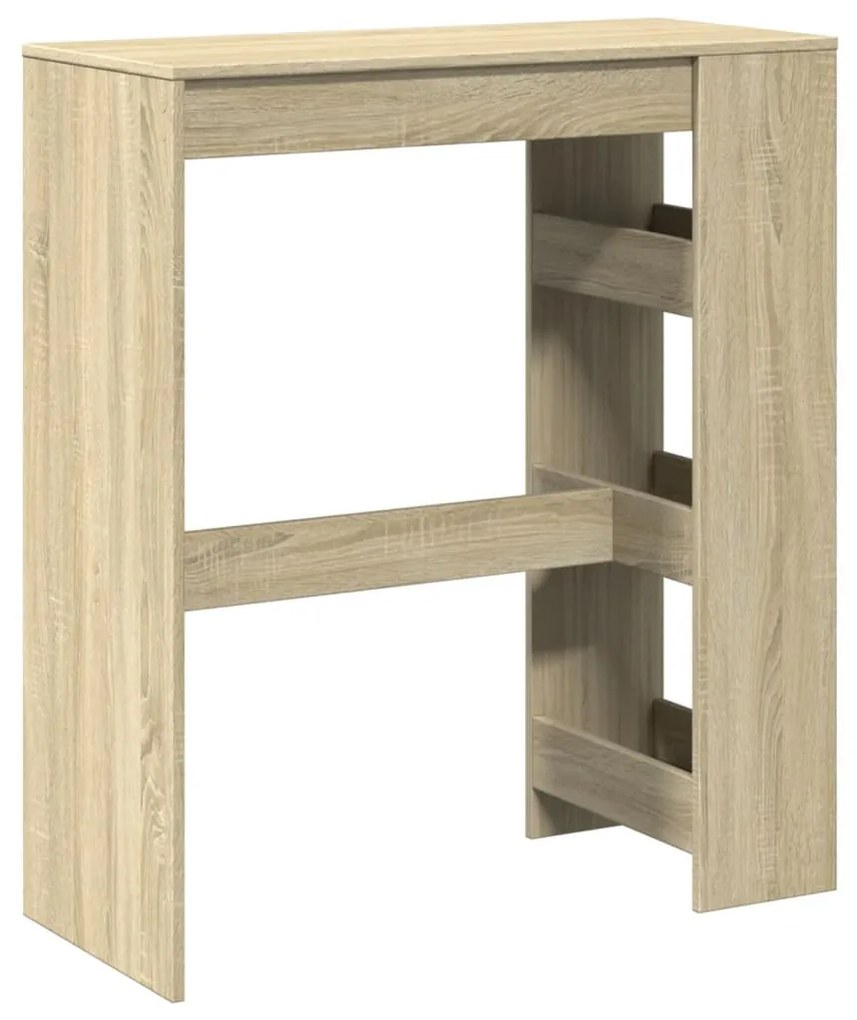 sonoma tölgy szerelt fa bárasztal tárolókkal 90 x 40 x 103,5 cm