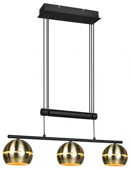 Trio - Csillár zsinóron FLETCHER 3xE14/40W/230V réz