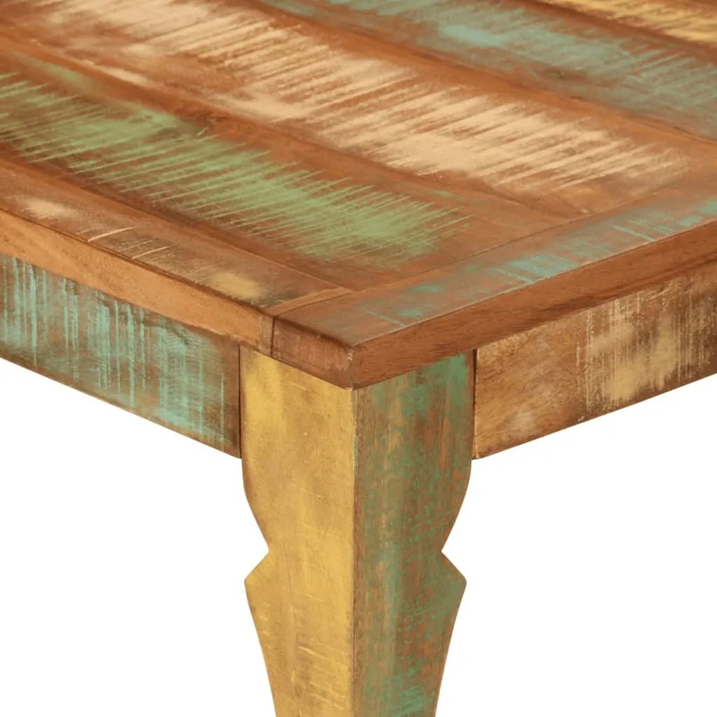 tömör újrahasznosított fa étkezőasztal 110 x 52 x 76 cm