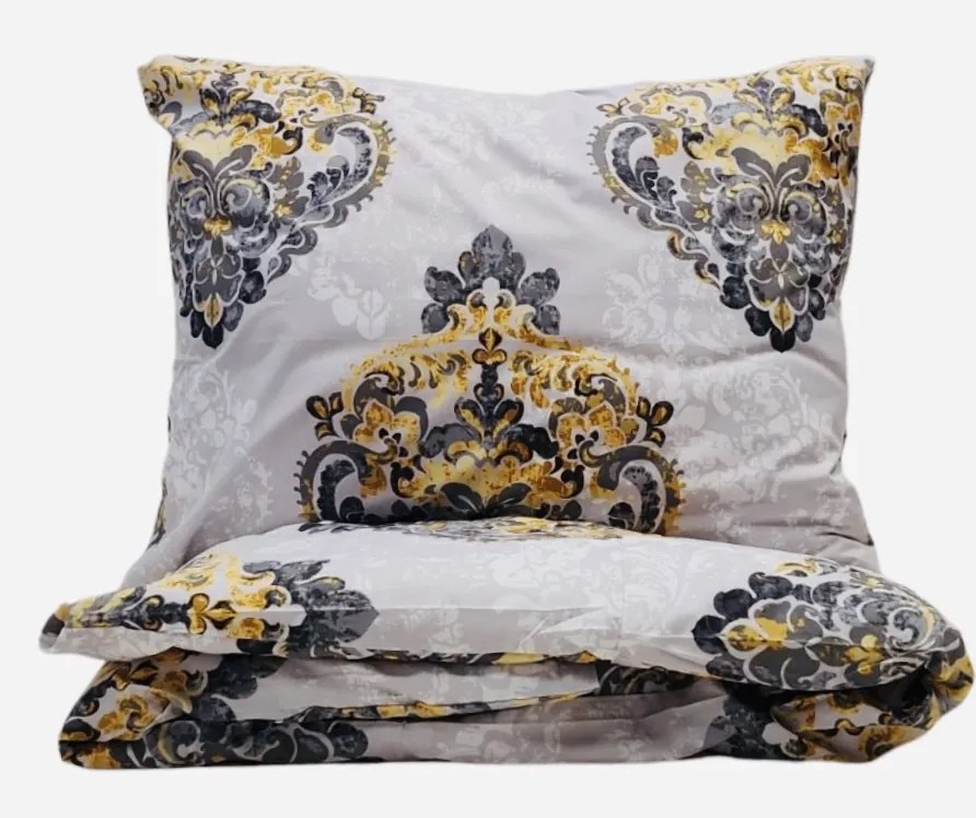 Vintage Szürke pamut ágynemű 200x140cm+90x70cm TiaHome