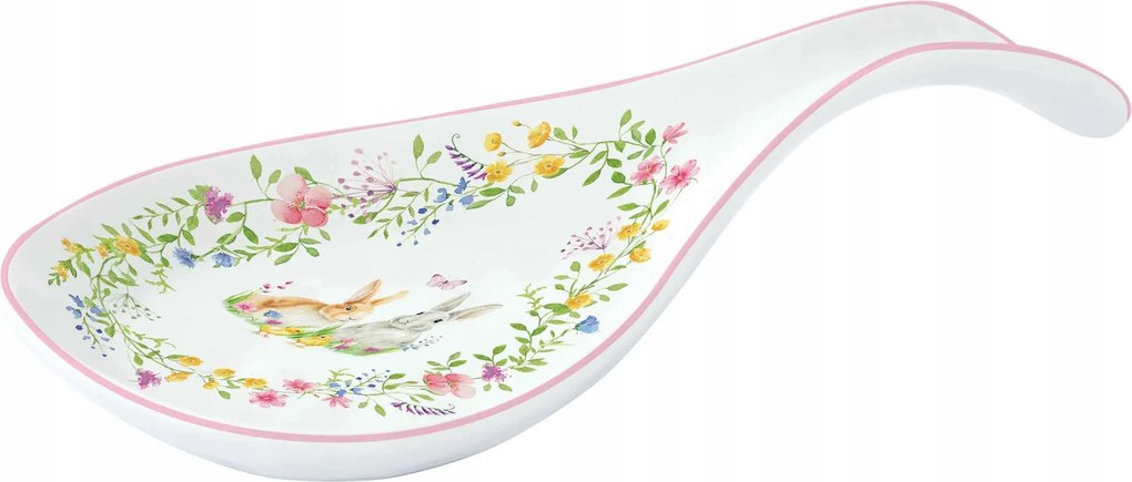 Porcelán merőkanál tartó állvány húsvéti konyha dekoráció
