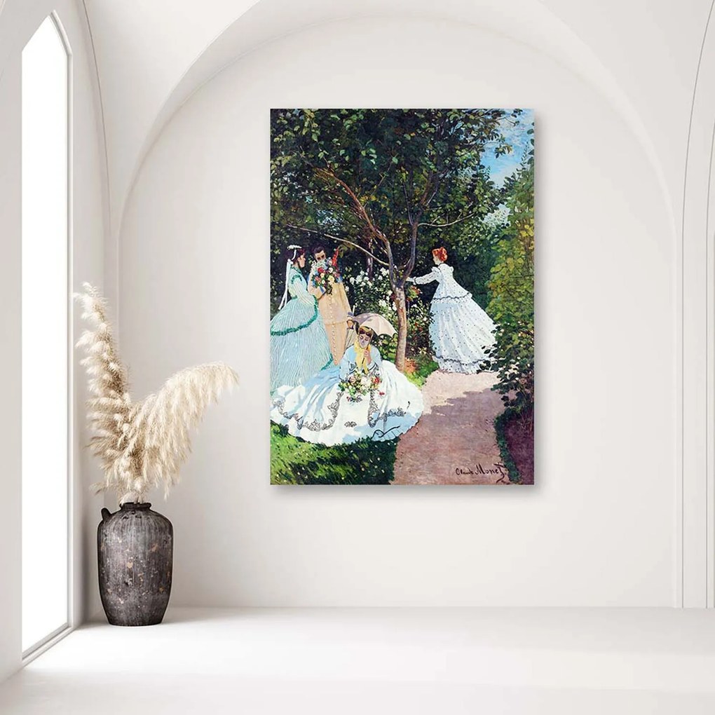 Gario Vászonkép Nok a kertben - Claude Monet, reprodukció Méret: 40 x 60 cm