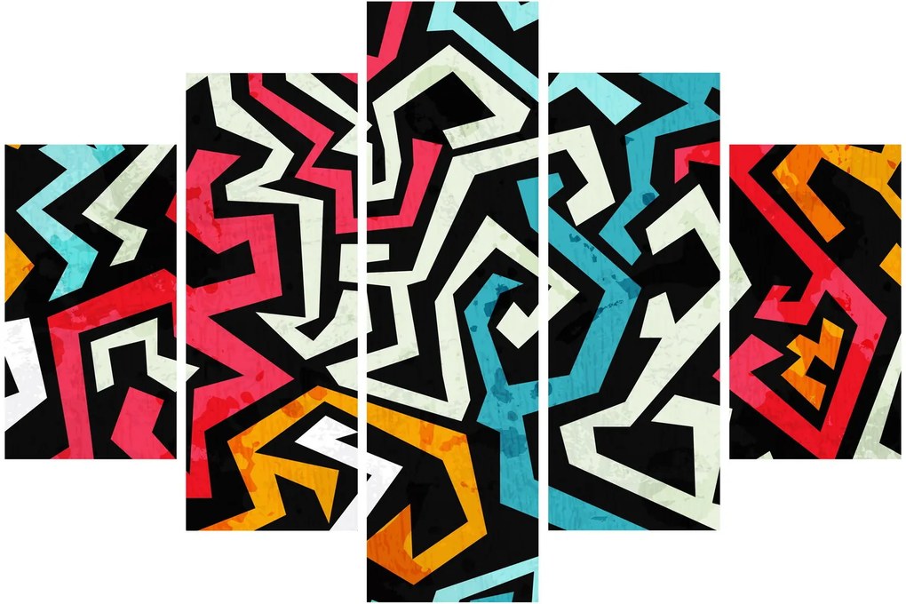 Grafikus absztrakciós kép (150x105 cm)