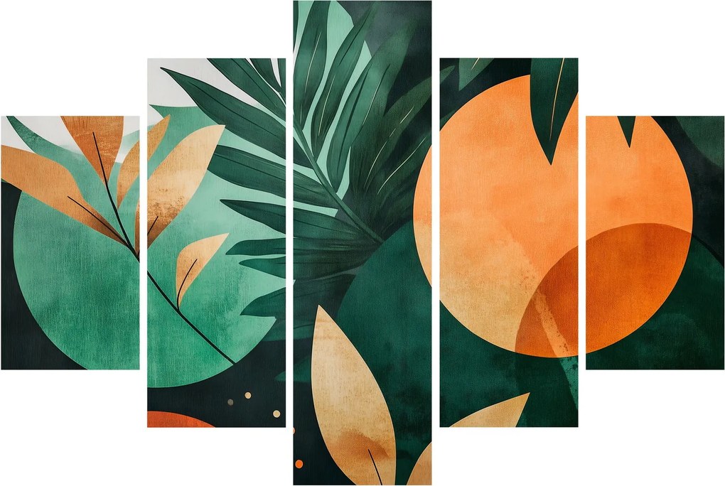 Kép - Geometrikus természeti minták (150x105 cm)