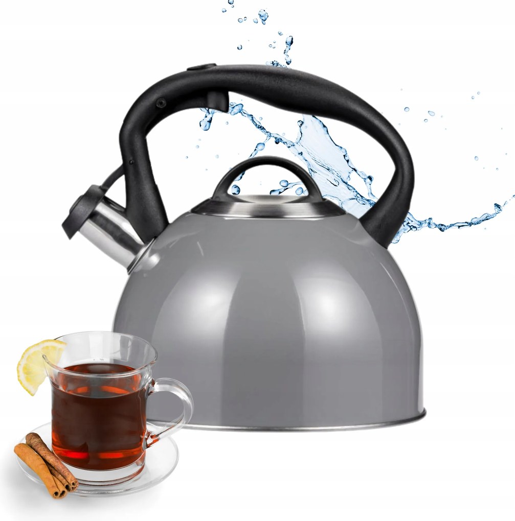 Konyhai Vízforraló Smile Szürke MCN-13/S 3L Indukciós Acél Síp