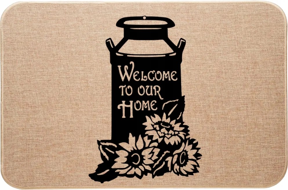 Welcome Lenvászon Lábtörlő Üdvözöllek Otthonunkban