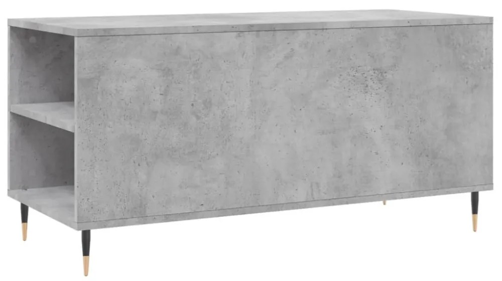 betonszürke szerelt fa dohányzóasztal 102x44,5x50 cm