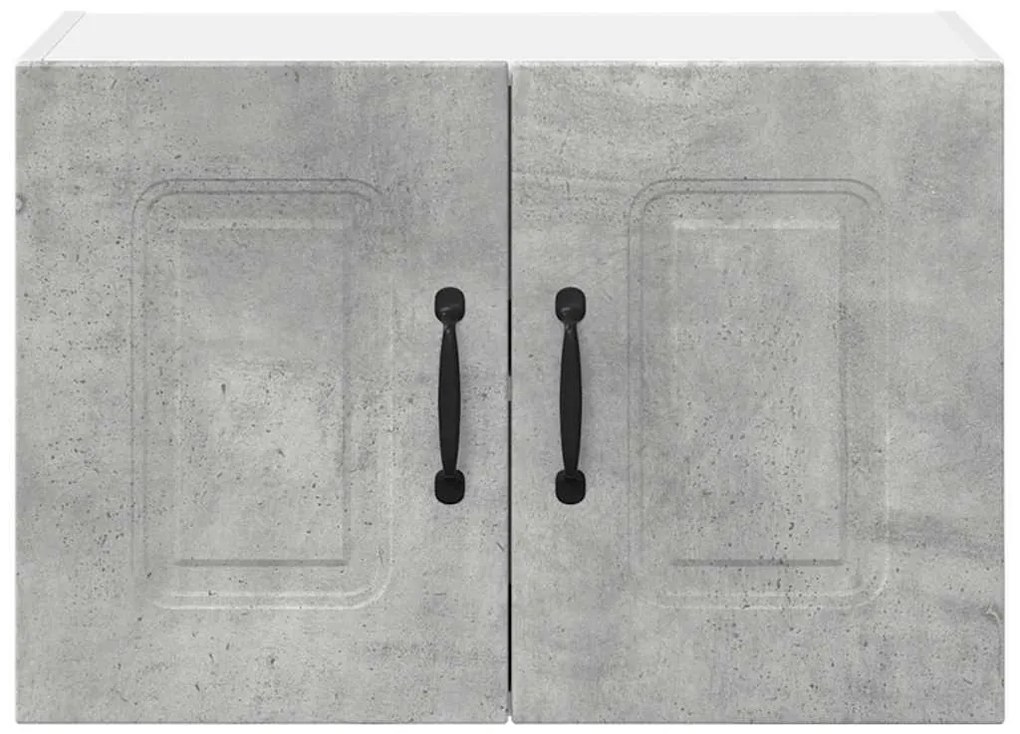 Fali konyhaszekrény 2 pcs Beton Szürke 60 x 31 x 40 cm Faanyag