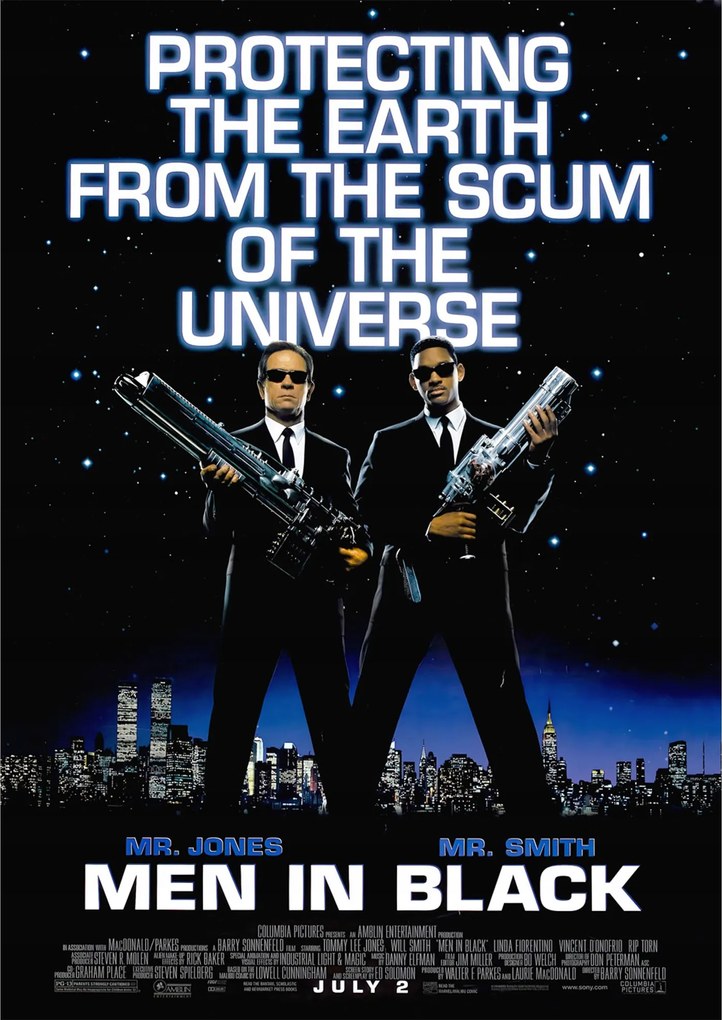 Poszter Men in Black Férfiak fekete