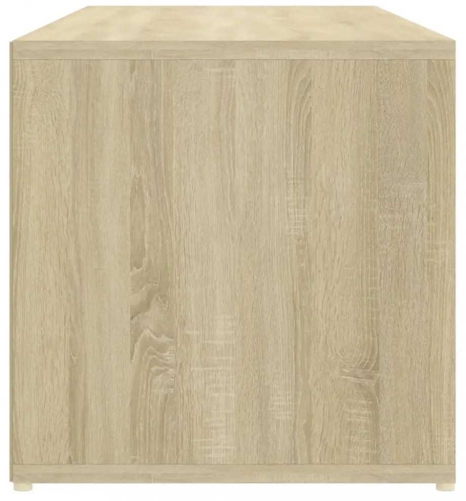 sonoma tölgy színű szerelt fa cipőtároló pad 105 x 35 x 35 cm
