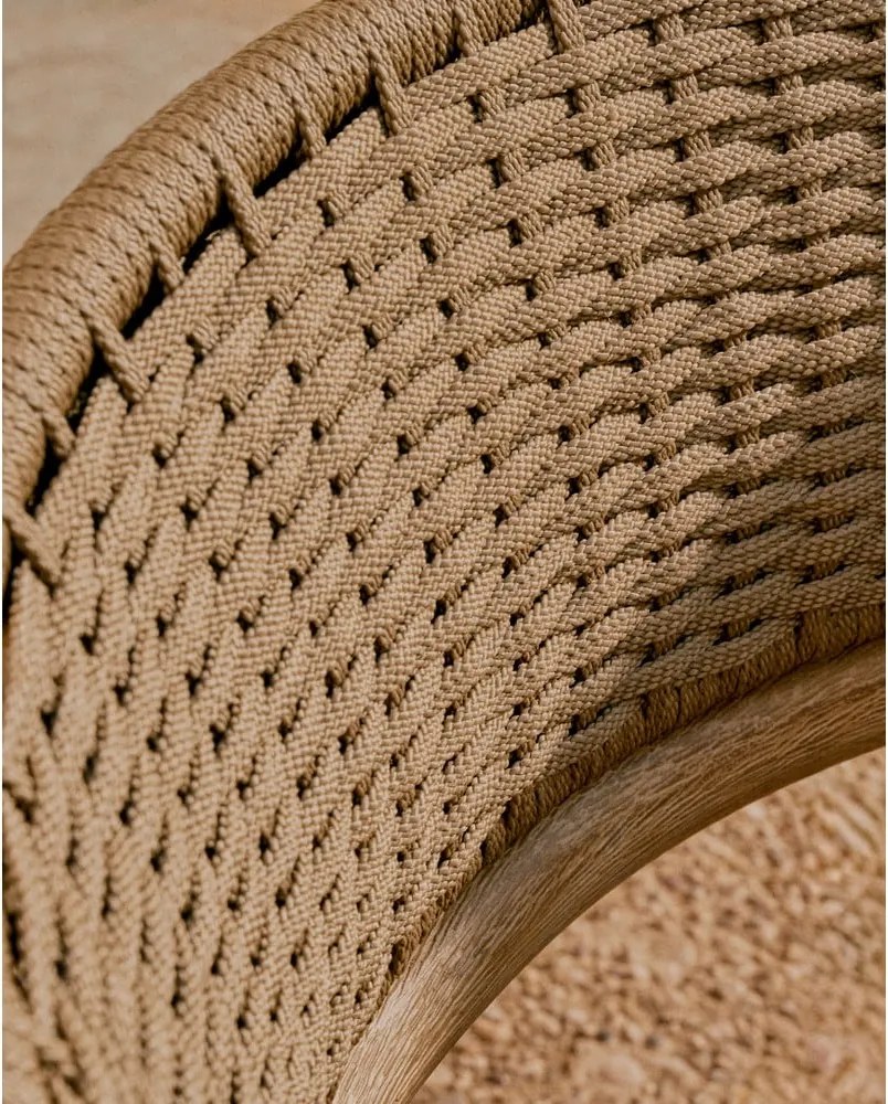 Natúr színű tömörfa kerti fotel Arinella – Kave Home