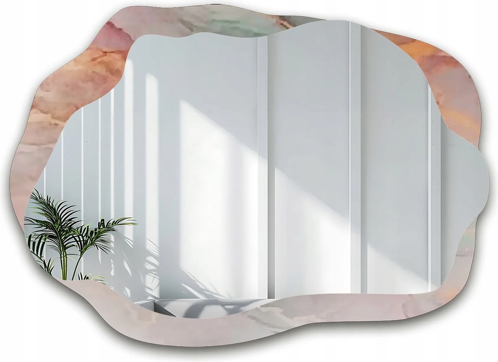Marble Rosato szabálytalan tükör rózsaszín márványon 140x100