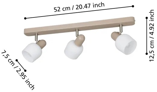 Eglo 900716 - Spotlámpa CORATO 3xE14/18W/230V