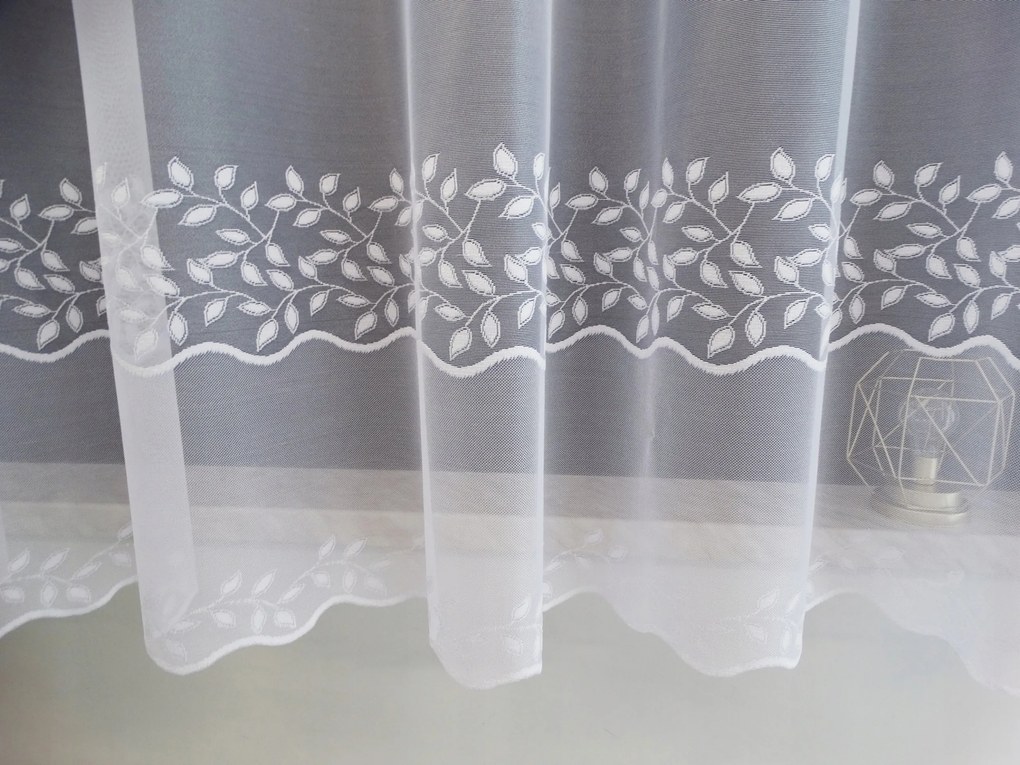 Mg Függöny jacquard 35446 Fehér 350x140cm kész M szalaggal