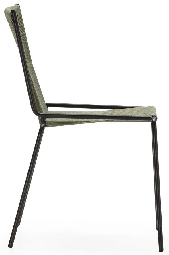 Zöld fém rakásolható étkezőszék szett 2 db-os Emily – Marckeric