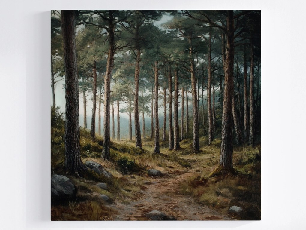 Poszter Tájkép Szabadtéri Erdő Fák Út Ösvény Kilátás 40x40