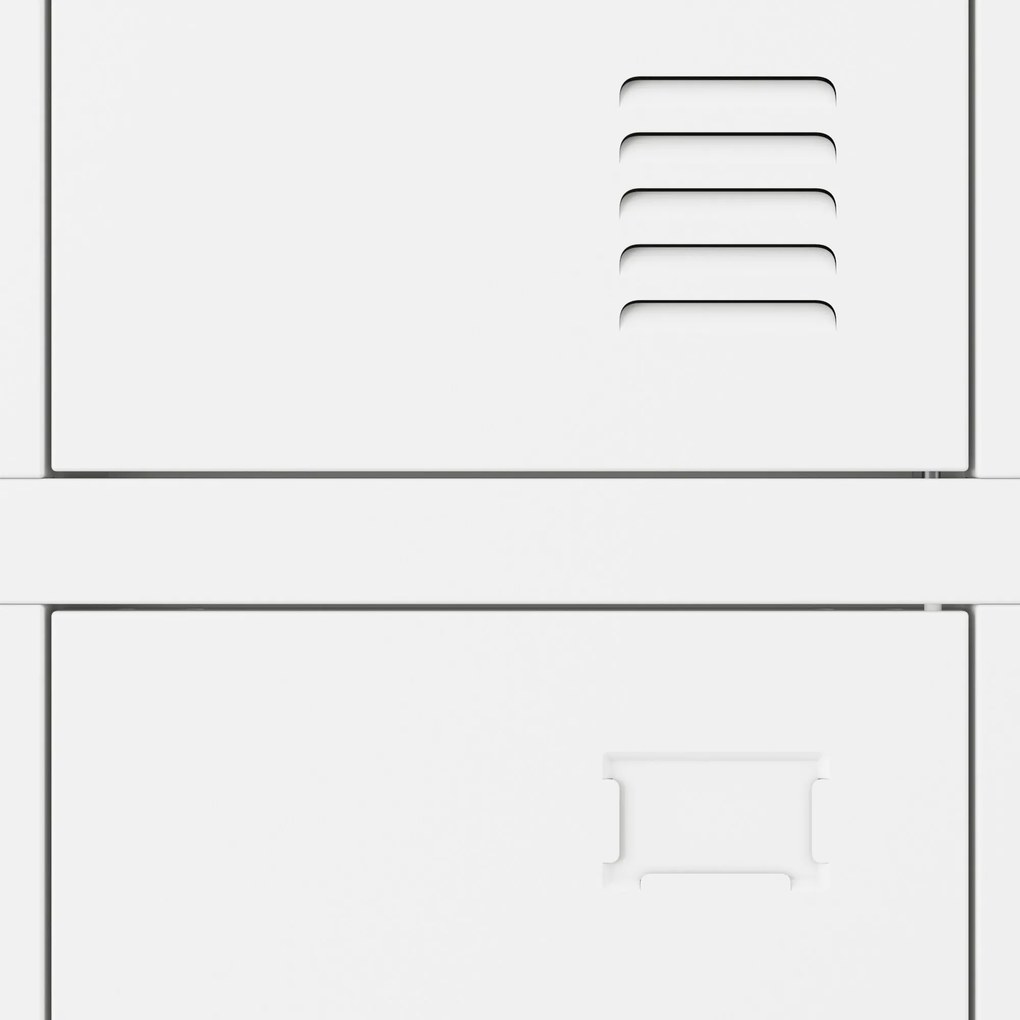 Szociális fém öltözőszekrény 6 ajtóval IGOR 900 x 1850 x 450 mm, fehér