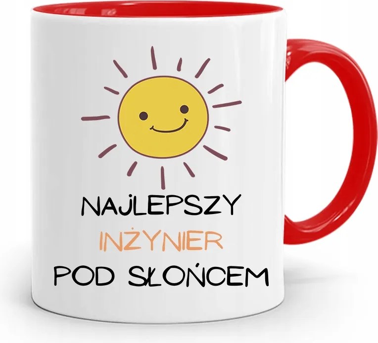 Mérnöknek Piros Ajándék Bögre fényképes nyomtatással