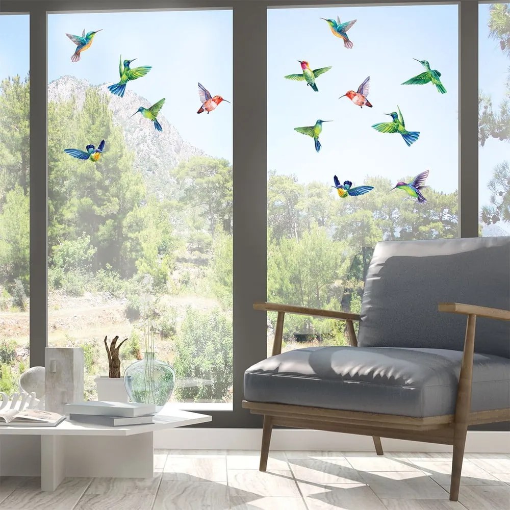 Ablakmatrica szett 20 db-os 40x60 cm Hummingbirds – Ambiance