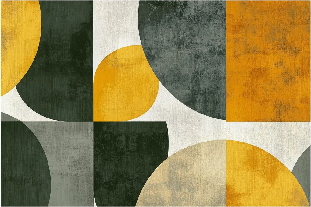 Kép - Olívazöld absztrakció (90x60 cm)