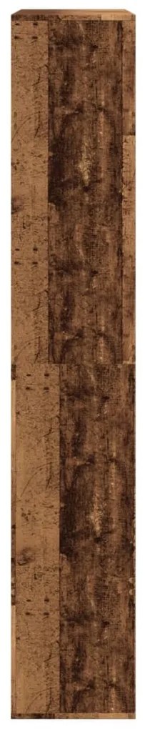 antik fa színű szerelt fa könyvespolc 100 x 33 x 187,5 cm