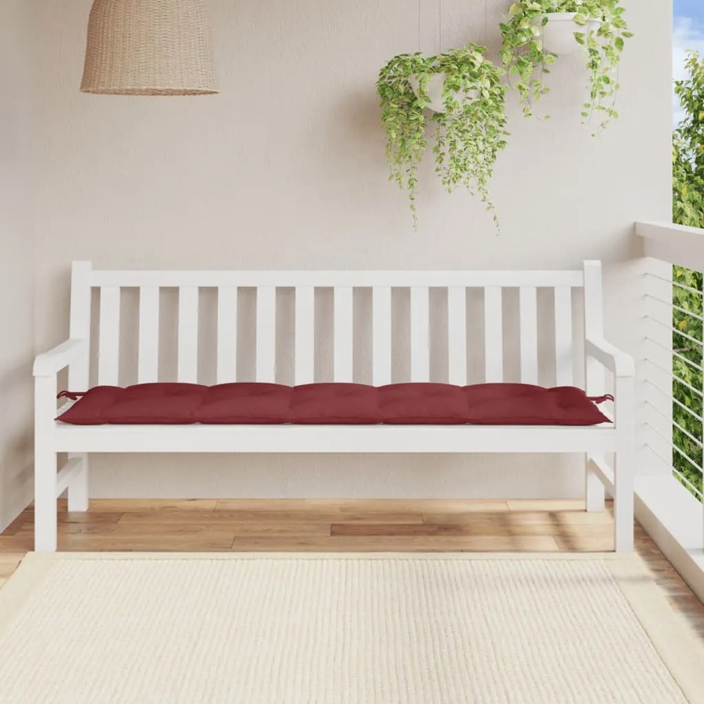 melange bordó szövet kerti padpárna 180 x 50 x 7 cm