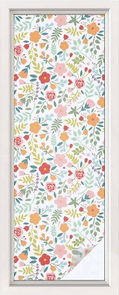 Furnérfólia Adatvédelem Szélvédőkhöz és Ablakokhoz Virágmintás 50x146 cm