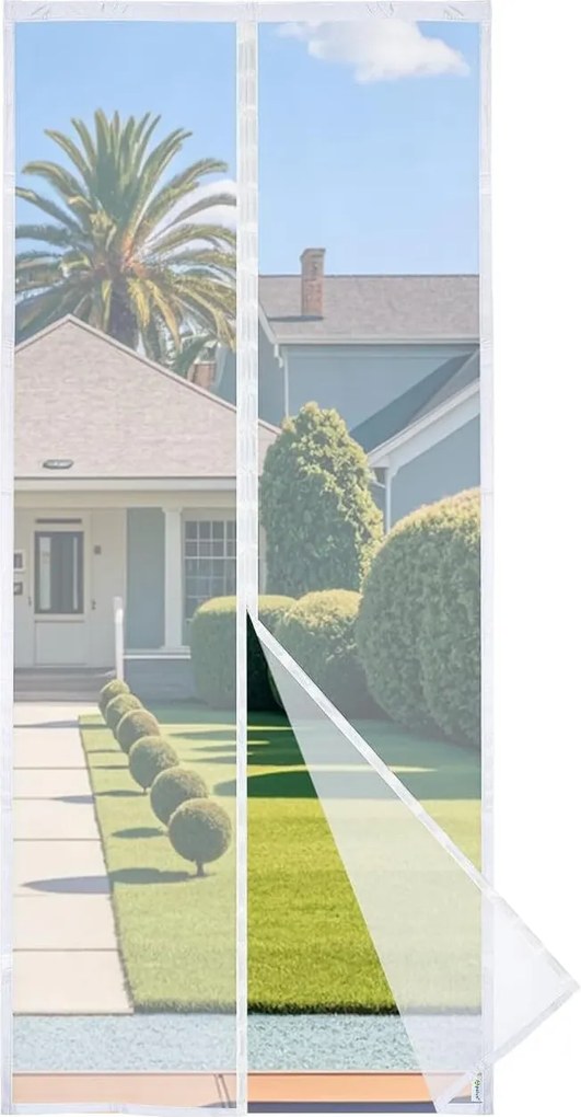 Mágneses szúnyogháló ajtóra 85 x 210 cm fehér Apalus Prime