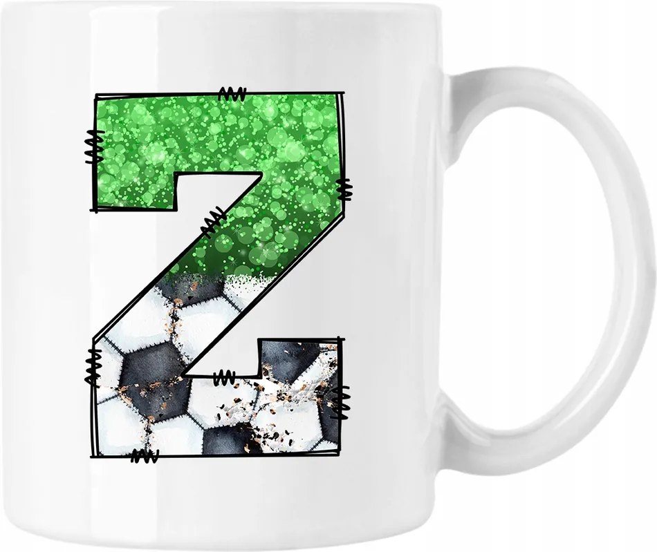 Bögre Labda Ábécé betű fehér 330ml